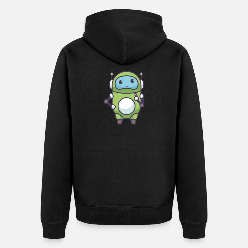 Robotik eines Roboters - Unisex Premium Bio Zip Hoodie - Schwarz