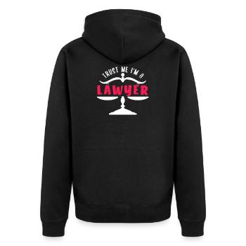 Avocat avocat balance cadeau - Veste à capuche bio Premium Unisexe - noir - Dos - Nico (187cm)