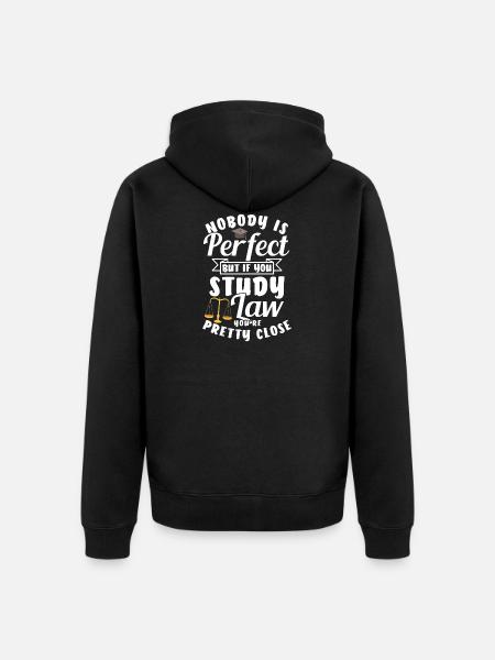Droit droit droit - Veste à capuche bio Premium Unisexe - noir