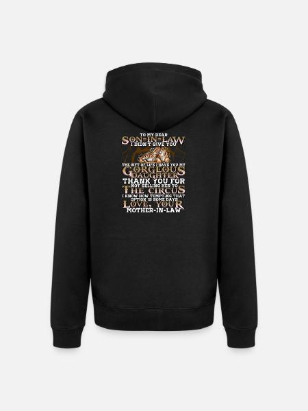 Jag älskar min svärsons presentidé för ve - Ekologisk premiumluvjack unisex - svart