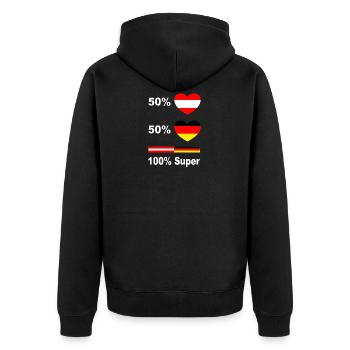 Idée cadeau Autriche Allemagne - Veste à capuche bio Premium Unisexe - noir - Dos - Nico (187cm)