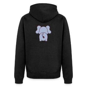 Eléphant - Veste à capuche bio Premium Unisexe - noir - Dos - Nico (187cm)