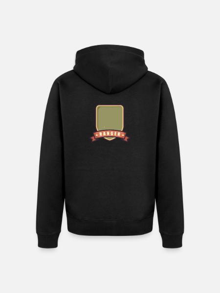 Ranger-Abzeichen - Unisex Premium Bio Zip Hoodie - Schwarz