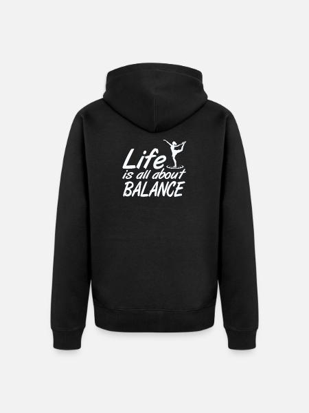 Ice dance balance - Unisex Premium Organic Zip Hoodie - black