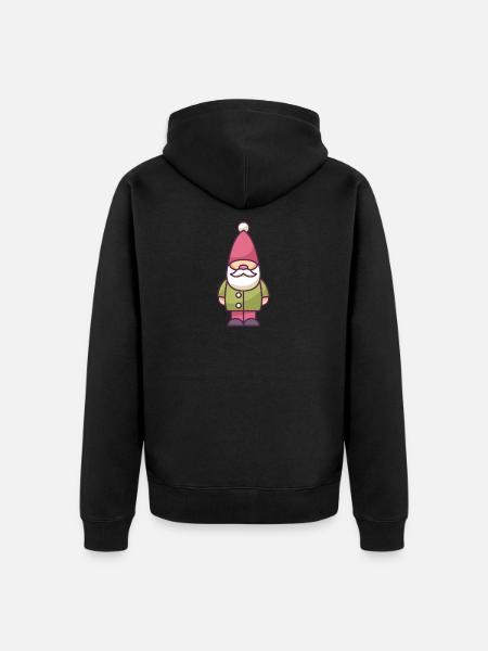 Gartenzwerg - Unisex Premium Bio Zip Hoodie - Schwarz