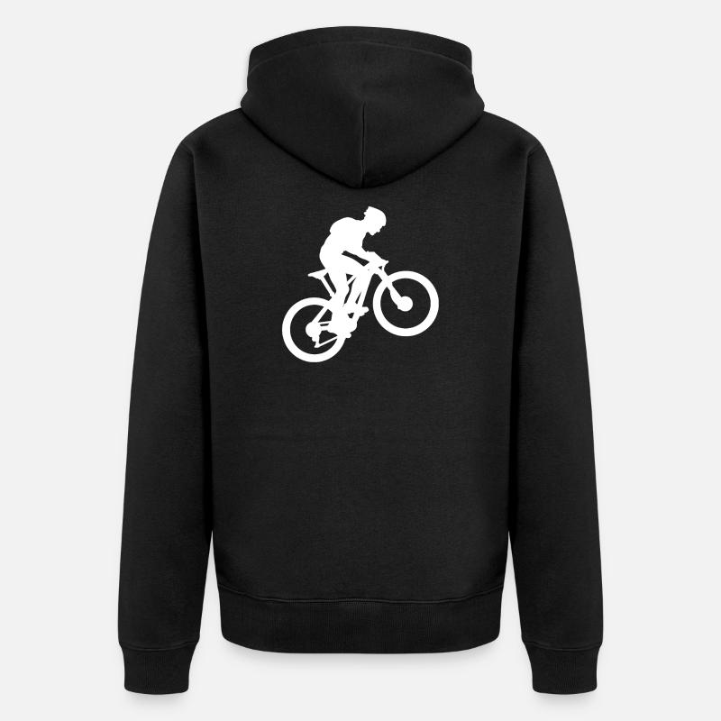 Vélo vtt vélo - Veste à capuche bio Premium Unisexe - noir