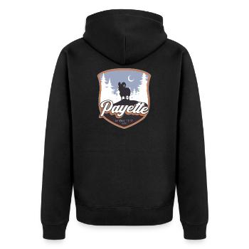 Forêt nationale de Payette - Idaho - Veste à capuche bio Premium Unisexe - noir - Dos - Nico (187cm)