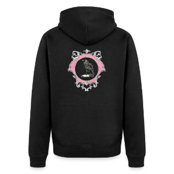 Flowers goth goth skull death skull punk - Unisex Premium Organic Zip Hoodie - black - Back - Nico (187cm)