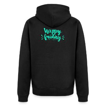 Joyeux Friday Belle Joie Vendredi - Veste à capuche bio Premium Unisexe - noir - Dos - Nico (187cm)