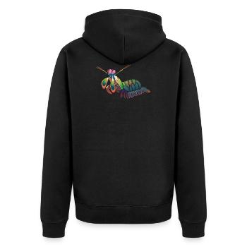 Rainbow Peacock Mantis Shrimp Colorful Shrimp Gift - Veste à capuche bio Premium Unisexe - noir - Dos - Nico (187cm)