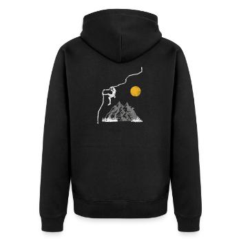 Escalade sur les montagnes - Veste à capuche bio Premium Unisexe - noir - Dos - Nico (187cm)