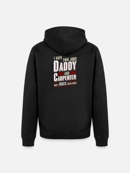 Papa et menuisier - Veste à capuche bio Premium Unisexe - noir