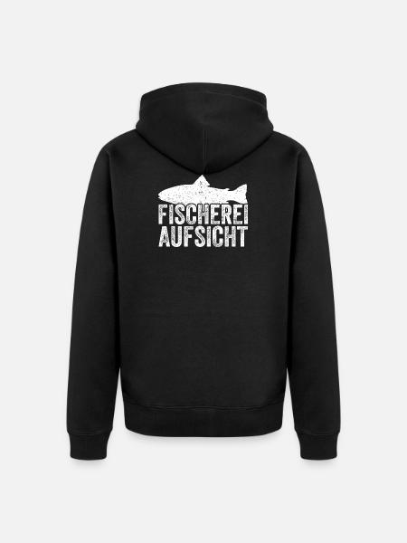 Fischerei Aufsicht - Unisex Premium Bio Zip Hoodie - Schwarz