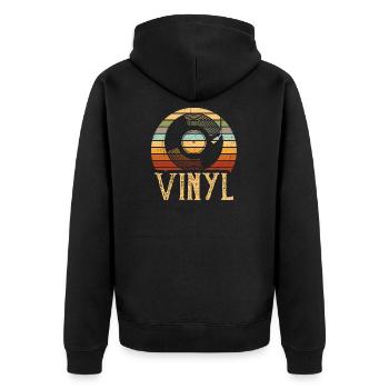 Vinyle Vinyle phonographe cadeau - Veste à capuche bio Premium Unisexe - noir - Dos - Nico (187cm)