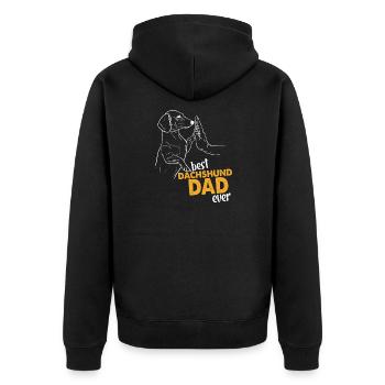 Le meilleur papa teckel de tous les temps Papa teckel - Veste à capuche bio Premium Unisexe - noir - Dos - Nico (187cm)