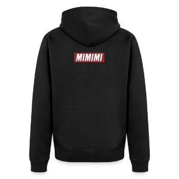 Mimimi Statement HumorCrybaby Gift - Unisex Premium Organic Zip Hoodie - black - Back - Nico (187cm)