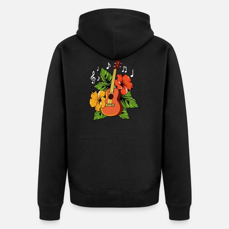 Ukulélé Hawaii - Veste à capuche bio Premium Unisexe - noir