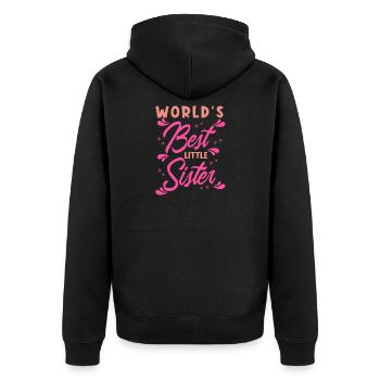 La meilleure soeur du monde - Veste à capuche bio Premium Unisexe - noir - Dos - Nico (187cm)