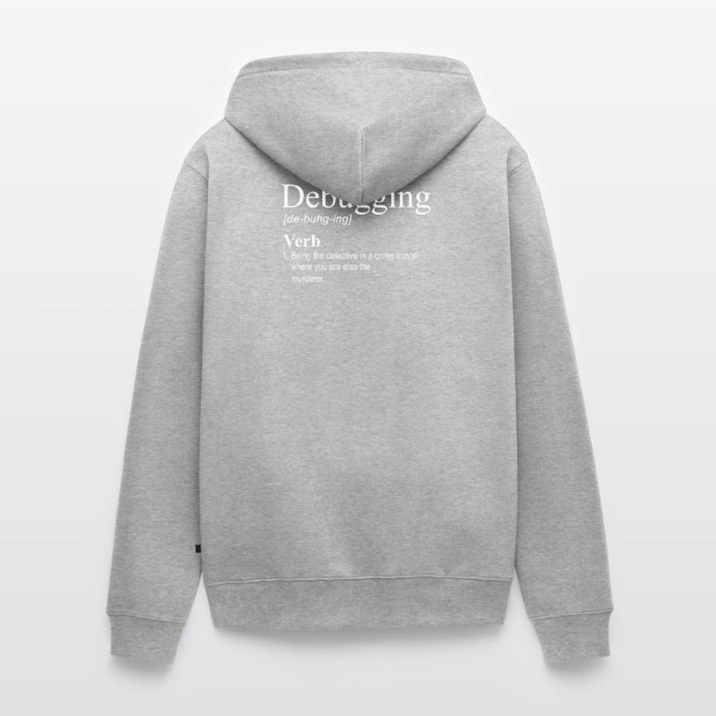 debugging programmer computer science computer nerd Unisex Premium Organic Zip Hoodie