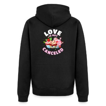 Love Cupcake n'est pas annulé. Gâteau alimentaire - Veste à capuche bio Premium Unisexe - noir - Dos - Nico (187cm)