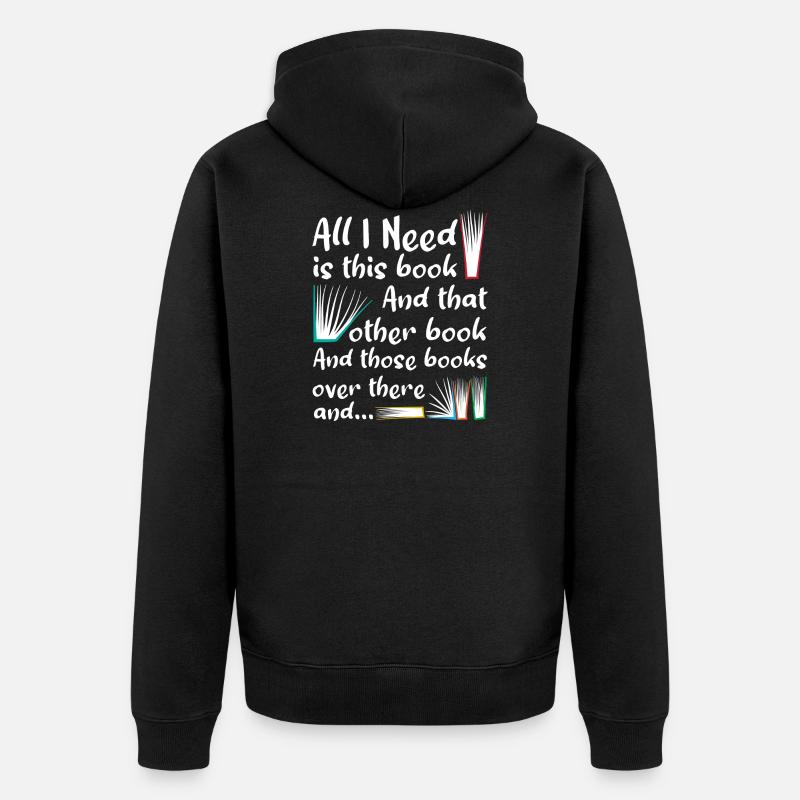 Le lecteur aime les livres - Veste à capuche bio Premium Unisexe - noir