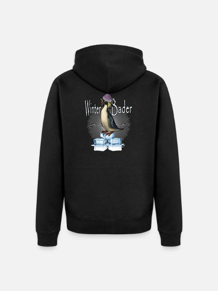 eisbaden eisbader winterbader pudelmütze kalt eis - Premium økologisk unisex-hættejakke - sort