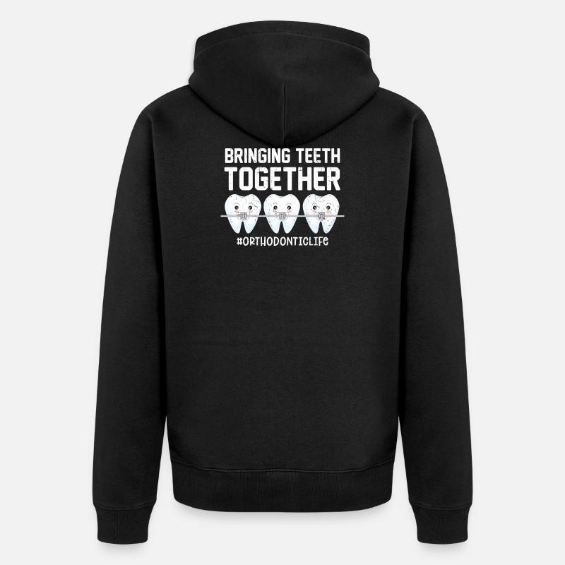 Kieferorthopäde - Unisex Premium Bio Zip Hoodie - Schwarz