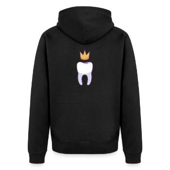 Dent du roi - Veste à capuche bio Premium Unisexe - noir - Dos - Nico (187cm)