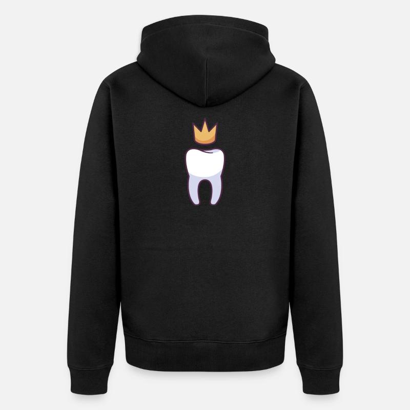 Dent du roi - Veste à capuche bio Premium Unisexe - noir
