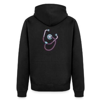 Profession - Veste à capuche bio Premium Unisexe - noir - Dos - Nico (187cm)