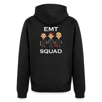 Paramedic ambulance team emergency - Unisex Premium Organic Zip Hoodie - black - Back - Nico (187cm)