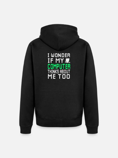 Computer - Unisex Premium Bio Zip Hoodie - Schwarz