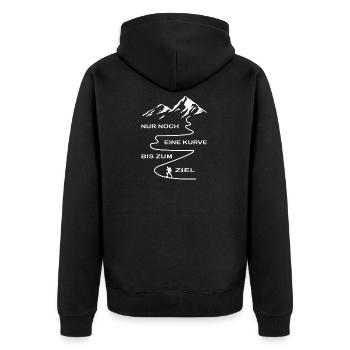 Une seule courbe de plus à l'arrivée - Veste à capuche bio Premium Unisexe - noir - Dos - Nico (187cm)