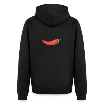 Party - Unisex Premium Organic Zip Hoodie - black - Back - Nico (187cm)