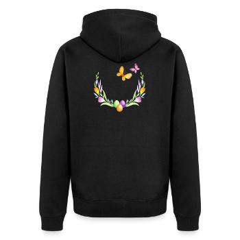 Pâques printemps fleurs de printemps nature printemps - Veste à capuche bio Premium Unisexe - noir - Dos - Nico (187cm)