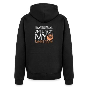 Maine coon - Veste à capuche bio Premium Unisexe - noir - Dos - Nico (187cm)
