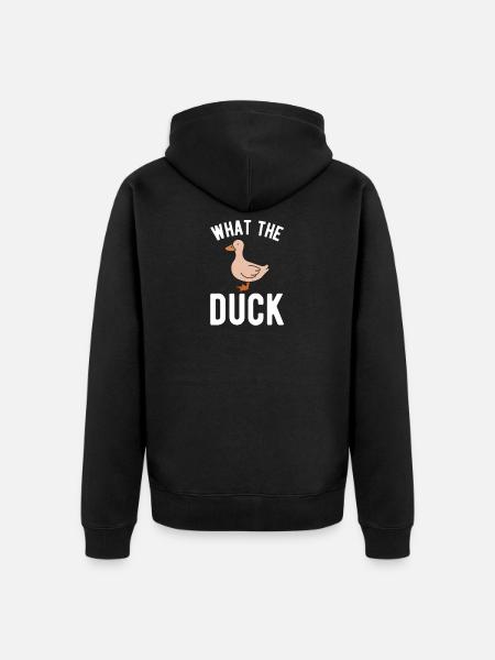 What The Duck - Unisex Premium Organic Zip Hoodie - black
