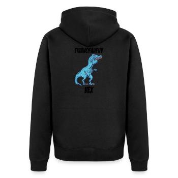 TRex Drôle De mordant meme idée cadeau - Veste à capuche bio Premium Unisexe - noir - Dos - Nico (187cm)