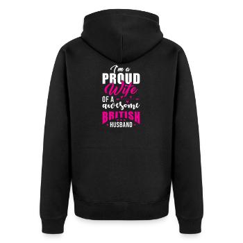 Mari anglais mari Angleterre - Veste à capuche bio Premium Unisexe - noir - Dos - Nico (187cm)