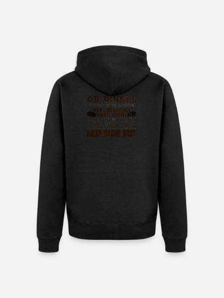 Brot Backen | Bäcker Dinkel Weizen Hobby Geschenk - Unisex Premium Bio Zip Hoodie - Schwarz