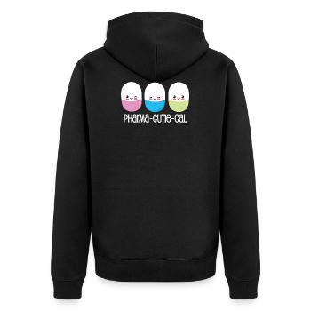 Pharma-Cute-Cal - Veste à capuche bio Premium Unisexe - noir - Dos - Nico (187cm)