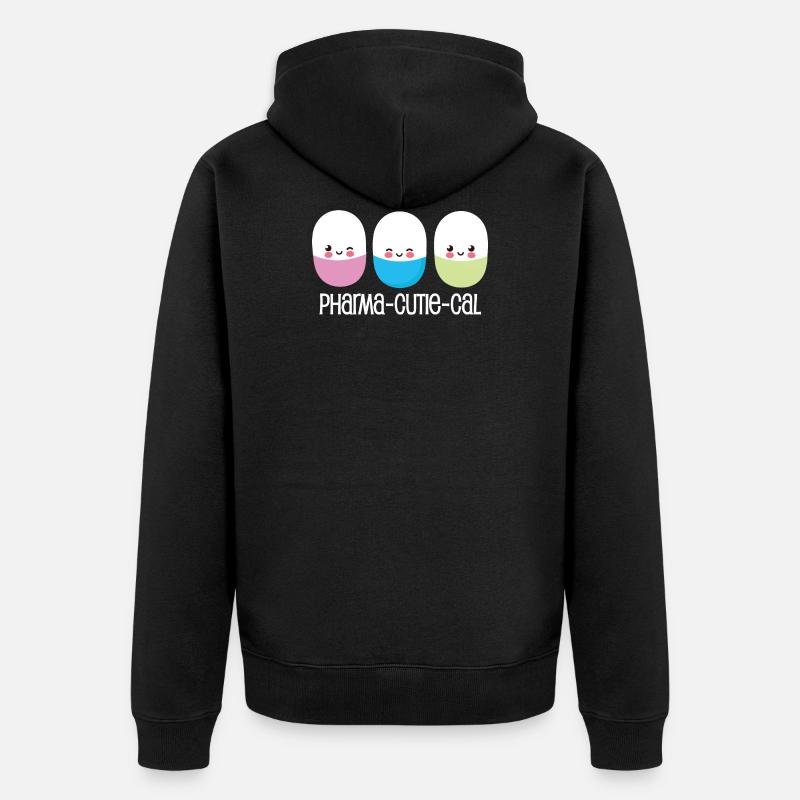 Pharma-Cute-Cal - Veste à capuche bio Premium Unisexe - noir