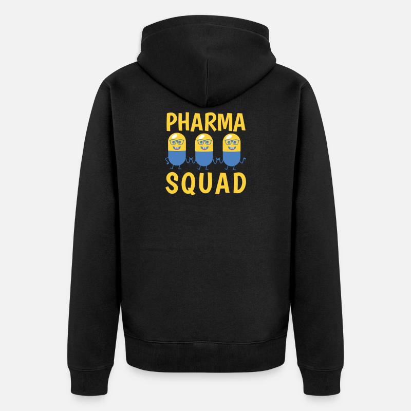 Pharma Squad Dancing Pills - Unisex Premium Organic Zip Hoodie - black