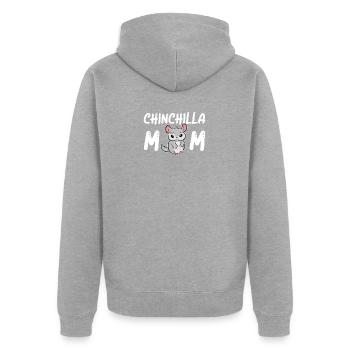Cobaye Chinchilla Maman Maman Amant - Veste à capuche bio Premium Unisexe - gris chiné - Dos - Nico (187cm)