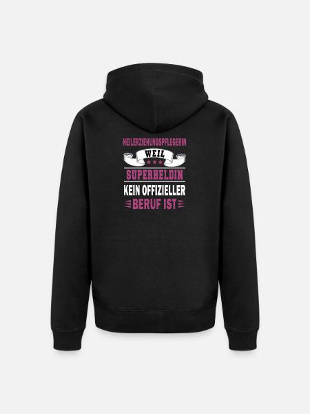 HEP | Heilerziehungspflegerin - Unisex Premium Bio Zip Hoodie - Schwarz