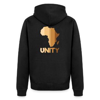 Africa Unity Black History - Veste à capuche bio Premium Unisexe - noir - Dos - Nico (187cm)