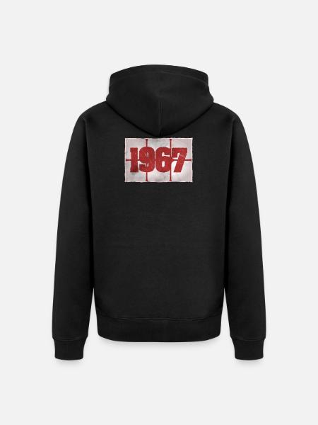 Born in 1967 - Unisex Premium Organic Zip Hoodie - black