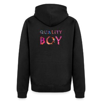 Funny Chroma Artwork Quality Boy - Veste à capuche bio Premium Unisexe - noir - Dos - Nico (187cm)