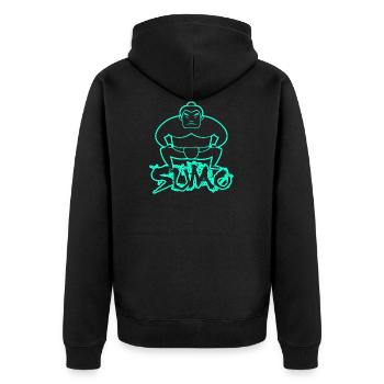 Sumo Ringer Krieger Japon - Veste à capuche bio Premium Unisexe - noir - Dos - Nico (187cm)
