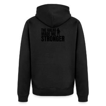 Gulag Warzone King Gamer Meme Idée cadeau - Veste à capuche bio Premium Unisexe - noir - Dos - Nico (187cm)